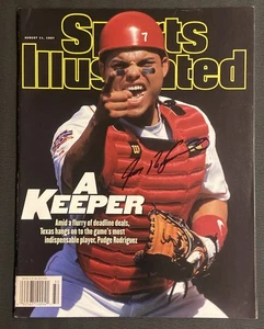 Ivan Rodriguez Signed Baseball Sports Illustrated Apr 1997 Magazine No Label BAS - Picture 1 of 8
