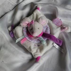 Doudou souris Pearly, attache tétine, blanc, Doudou et Compagnie (Cie) - Picture 1 of 4