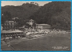 Genova Paraggi Spiaggia 1950 FG cartolina vintage postcard postkarte MA2213 - Imagen 1 de 2