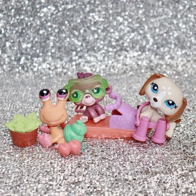Juego de aventura de natación y arena Littlest Pet Shop auténtico LPS #1491 #1492 #1493 Foto 1 de 4