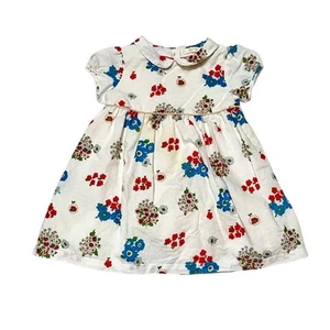 Baby Boden Linen Blend Floral Dress Size 2/3 - Picture 1 of 13