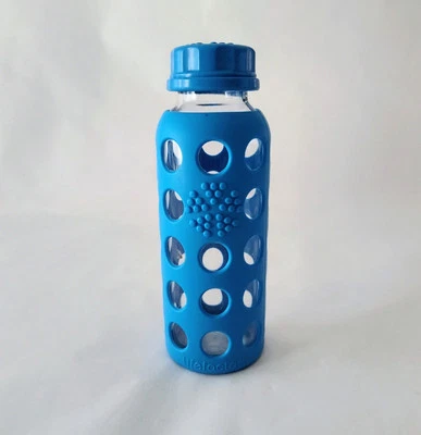 Lifefactory France Glass Water Bottle BPA Free 250ml 9oz Silicone Kids School - Image 1 of 4