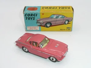 Corgi Toys 228 Volvo P1800 Boxed *original harder to find PINK* - Picture 1 of 17