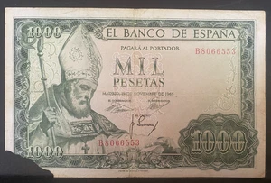 SPAIN, 1965, 1000 PESETAS, Currency Note, USED / CIRCULATED - Picture 1 of 2