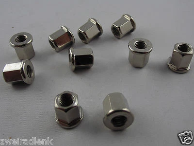 Mutter M7 Bundmutter lang 12,5 mm hoch MBK Zylinder NITRO 50 ccm10 Stück - nut - Bild 1 von 4