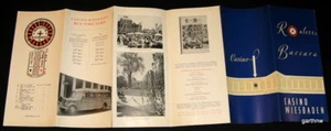 CASINO WIESBADEN 1951 PICTORIAL BROCHURE ROULETTE & BACCARA GERMANY - Picture 1 of 2