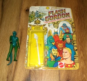 Vintage 1979 Mattel Flash Gordon Lizard Woman Action Figure with Weapon + Card - Picture 1 of 10