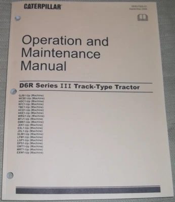 LIBRO MANUAL DE OPERACIÓN Y MANTENIMIENTO EXCAVADORA CAT CATERPILLAR D6R SERIE III Foto 1 de 4