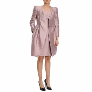 Emporio Armani silk coat size 12 jacket dusky pink wedding tailored designer - Picture 1 of 4