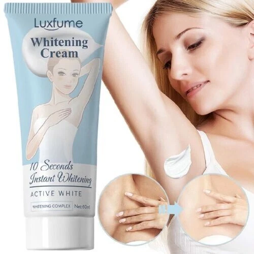 LUXFUME 50ml Body Whitening Cream Dark Skin Bleaching Armpit Groin Legs Knees Lightening