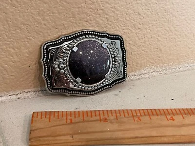 Belt Buckle moonstone Rhine stone purple sparkles woman - Imagem 1 de 3