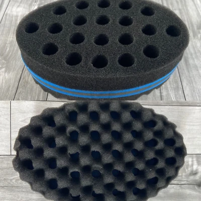 Bulk LOT OF 10 Hair Sponge Magic Barber Twist Curl Double Side Locking Afro Coil - Image 1 of 4