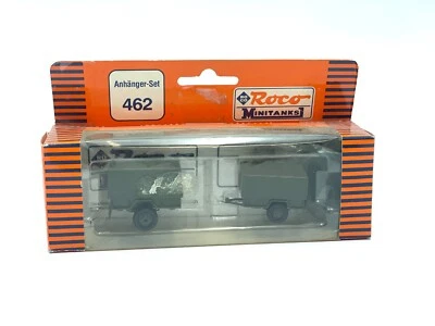 Roco Minitanks 1/87 Nr. 462 Anhanger Set New old Stock #CI - Immagine 1 di 3