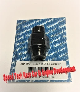 MagnaFuel MP-3004-Blk -8 AN O-Ring to -8 AN O-Ring Coupler Black @ Speed Tech - Bild 1 von 1