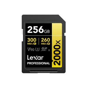 Lexar Professional 256GB 2000x UHS-II SDXC Memory Card - Picture 1 of 6