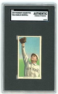 1909-11 T206 CHARLIE HEMPHILL Yankees Piedmont 150 SGC A Authentic *Trimming*