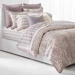 Ralph Lauren Claudia Paisley KING Duvet Cover & Shams SET 3pc Cream MSRP $385 - Picture 1 of 3