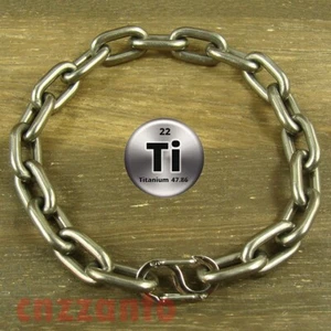 Heavy duty Pure Titanium Ti 9.5mm width anti allergy Bracelet Hand Chain H896 - Picture 1 of 5