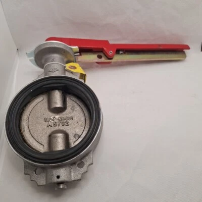 MILWAUKEE VALVE Butterfly Valve: P2855E 4, Wafer Style, Aluminum, 4 in Pipe Size - Image 1 of 2