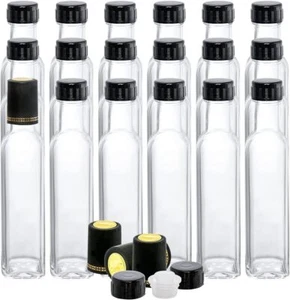 18Pack 250ml Oil Bottle Clear Glass Hot Soy Sauce Vinegar Cooking Wine Dispenser - Picture 1 of 8
