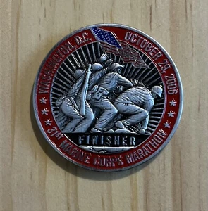 USMC Marine Corps Marathon 2006 USAA Commemorative Military Challenge Coin - Picture 1 of 7