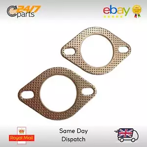 2 x 2.36" Inch 60mm Exhaust Gasket with Fire Ring | HIGH QUALITY | 2 Bolt Hole - Picture 1 of 1