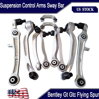 10 × Upper Lower Suspension Control Arms Sway Bar For Bentley Flying Spur Gt Gtc Foto 1 de 4