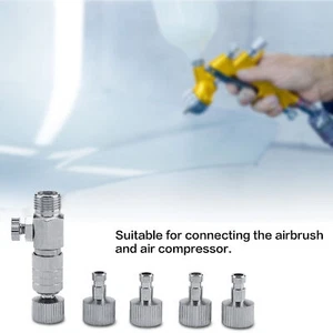 Airbrush Quick Release Coupling Disconnect Adapter with 1/8' Plug Fitting Parts - Picture 1 of 9