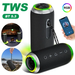 30W Wireless Bluetooth Speaker Portable Stereo Music Speaker Subwoofer RGB Light - Picture 1 of 24