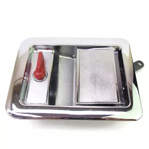 Chrome Paddle Handle with Red Thumb Latch Flush Mount 13Z-20682-01 - Bild 1 von 7
