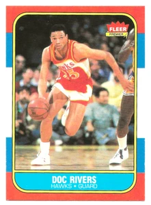 1986 Fleer Premier #91 Doc Rivers HAWKS - Picture 1 of 2