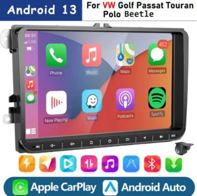 Para VW Volkswagen Jetta Passat Carplay 9" Android 13 Coche Estéreo Radio GPS Cámara Foto 1 de 4