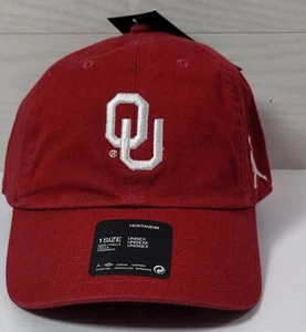 University Of Oklahoma Nike Heritage 86 Gorra Gorra Roja Boomer Pronto Ajustable NUEVO - Imagen 1 de 3
