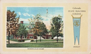 Postal CO Greeley Colorado-Teachers College Mujeres Club House-Antigua 1920 C10 - Imagen 1 de 4