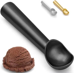 7" Non-Stick Aluminum Ice Cream Scoop, Easy-Clean, Lightweight, Black - Picture 1 of 12