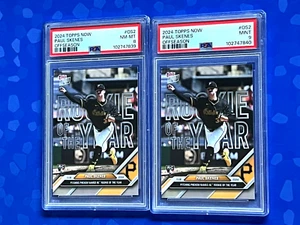 2 LOT**2024 TOPPS NOW OS2 Paul Skenes (RC) Rookie of the Year PSA 9 - Picture 1 of 2