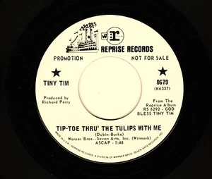 TINY TIM TIP TOE THRU' THE TULIPS B/W FILL YOUR HEART 1972 PROMO 45 - Picture 1 of 1