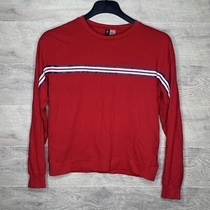 H&M Red Long Sleeve with White Blue Stripe Womens Size Small - Picture 1 of 5