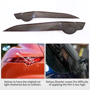 Smoked Black Tail Light backlight Cover Trim Decor For Jaguar F-TYPE 2013-2021 - Picture 1 of 16