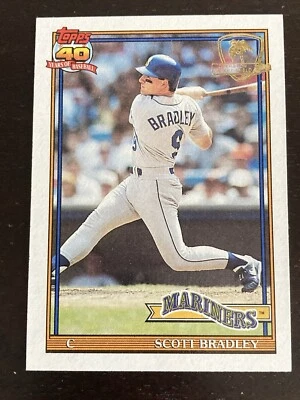 1991 Topps Desert Shield Baseball #38 Scott Bradley Seattle Mariners - Image 1 of 2