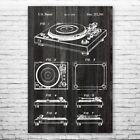Turntable Record Player Poster Patent Print DJ Gifts Recording Studio Art
