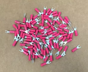100PCS THOMAS & BETTS RA1167 TERMINAL LUG RED T&B 22-16 AWG NSN 5940-01-204-7741 - Picture 1 of 4