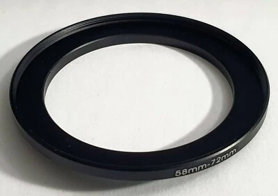 Step-Up Metal Stepping Ring 58-72mm 58mm Lens to 72mm Adapter 58 mm- 72 mm 58-72 - Image 1 of 4