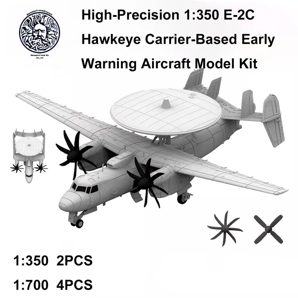 High-Precision 1:350 E-2C Hawkeye Carrier-Based Early Warning Aircraft Model Kit - Image 1 of 1