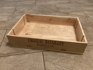 5x SHALLOW FLAT GENUINE FRENCH WOODEN WINE CRATE BOX TRAY STORAGE - Picture 1 of 9