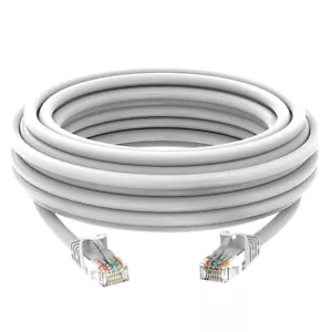 60FT Cat6 PoE IP Camera NVR Ethernet Cable Outdoor/Indoor RJ45 Jacks Cord Wire - Picture 1 of 3