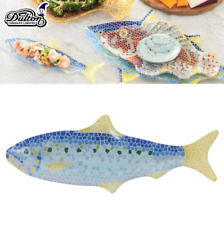 DULTON, Japan Mosaic-style Multipurpose Glass Plate : Sardine Design