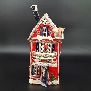 Blue Sky Clayworks Rudolph’s Reindeer Flight School 2004 Tealight Holder 14” - Picture 1 of 14