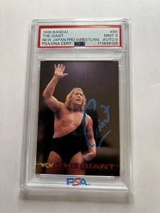 Bandi New Japan/WCW The Giant Rookie Card Signed Psa 9 - Picture 1 of 2