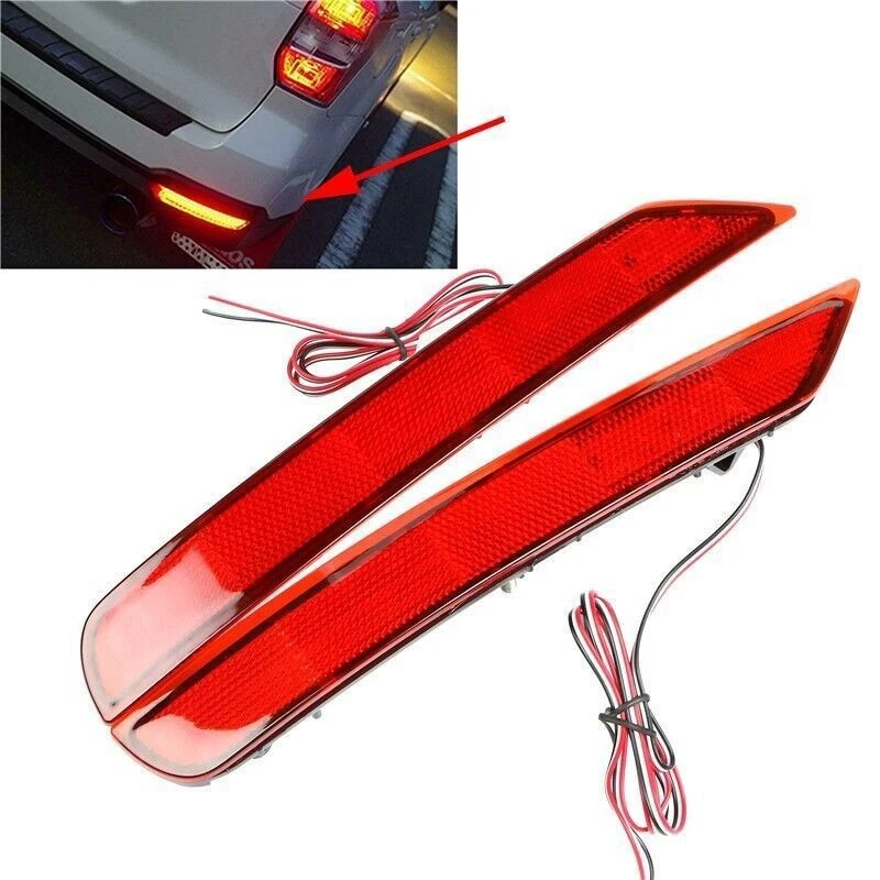 Luz de freno de parada trasera reflector parachoques trasero LED lente roja para 09+ Subaru Forester Foto 1 de 4